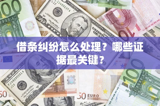 北京借条纠纷怎么处理？哪些证据最关键？