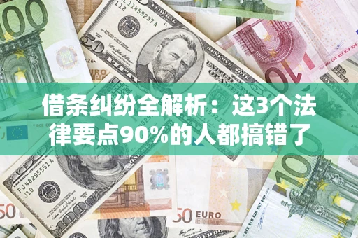 北京借条纠纷全解析：这3个法律要点90%的人都搞错了