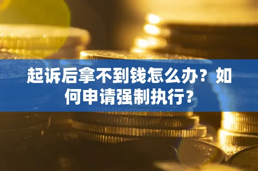 北京起诉后拿不到钱怎么办？如何申请强制执行？